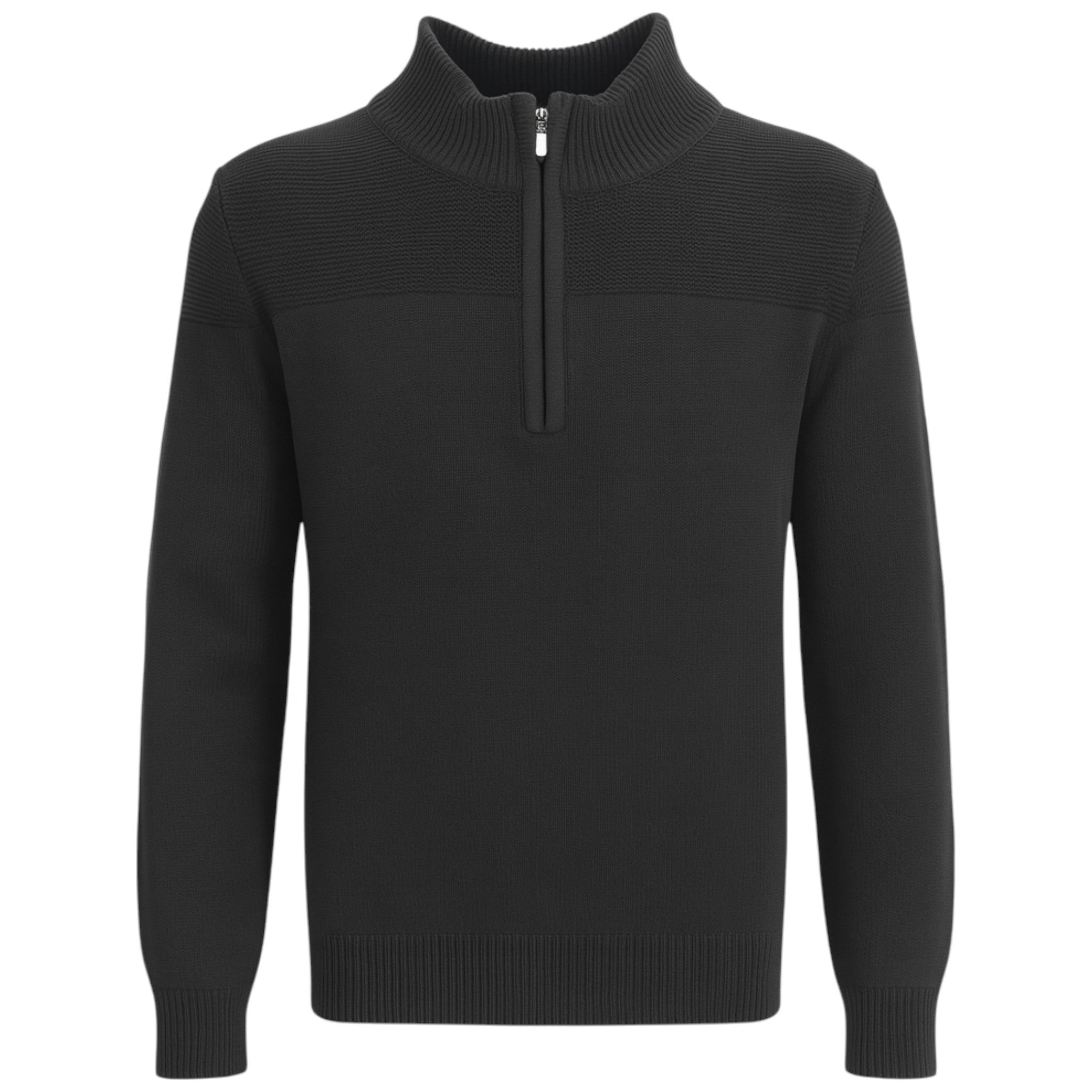 Men's ¼ Zip Noble Funnel Neck Jumper - Ex Store 'Firetrap'